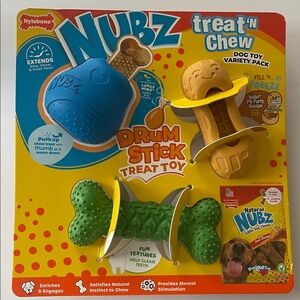 Nylabone Nubz Treat 'N Chew Dog Toy Variety Pack set of 3‎ NEW